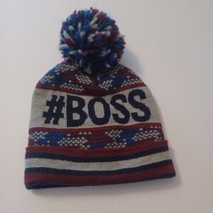 Place Pom Winter Beanie Hat # BOSS boys Sz 8 10 12 14